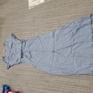 Petite maxi button-down dress